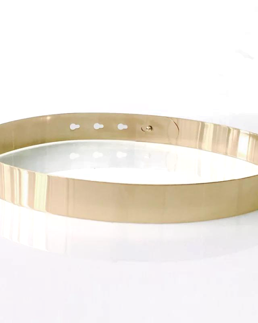 Aura Plain Gold Belt