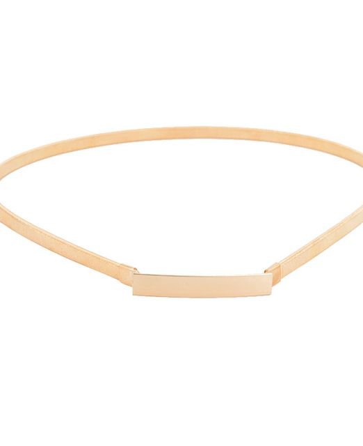 Aura Buckle Gold Metal Belt